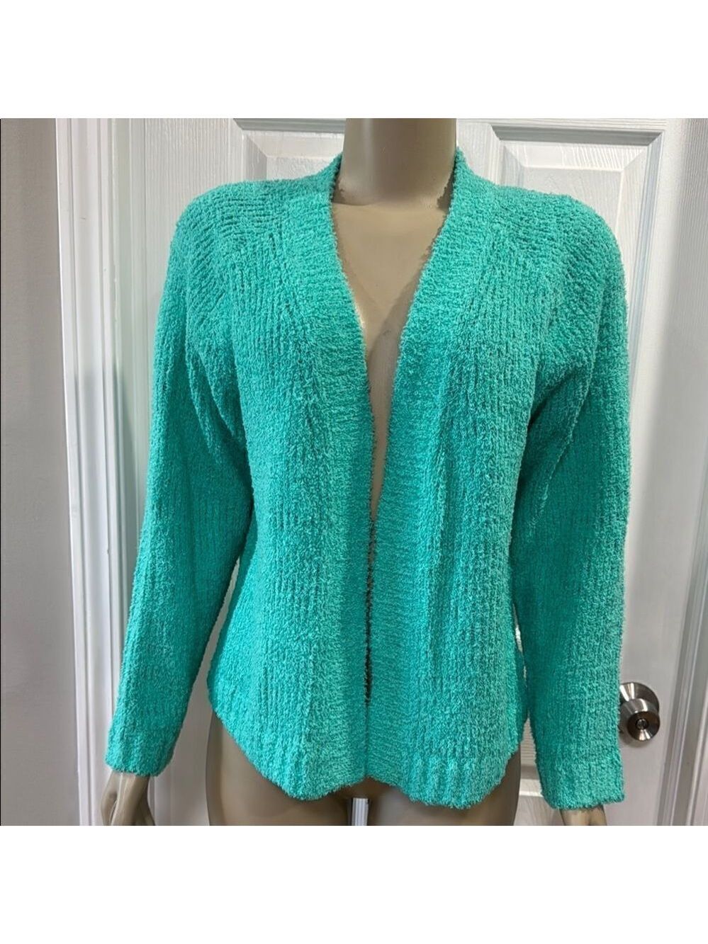 Rabe Open Front Cardigan. Turquoise